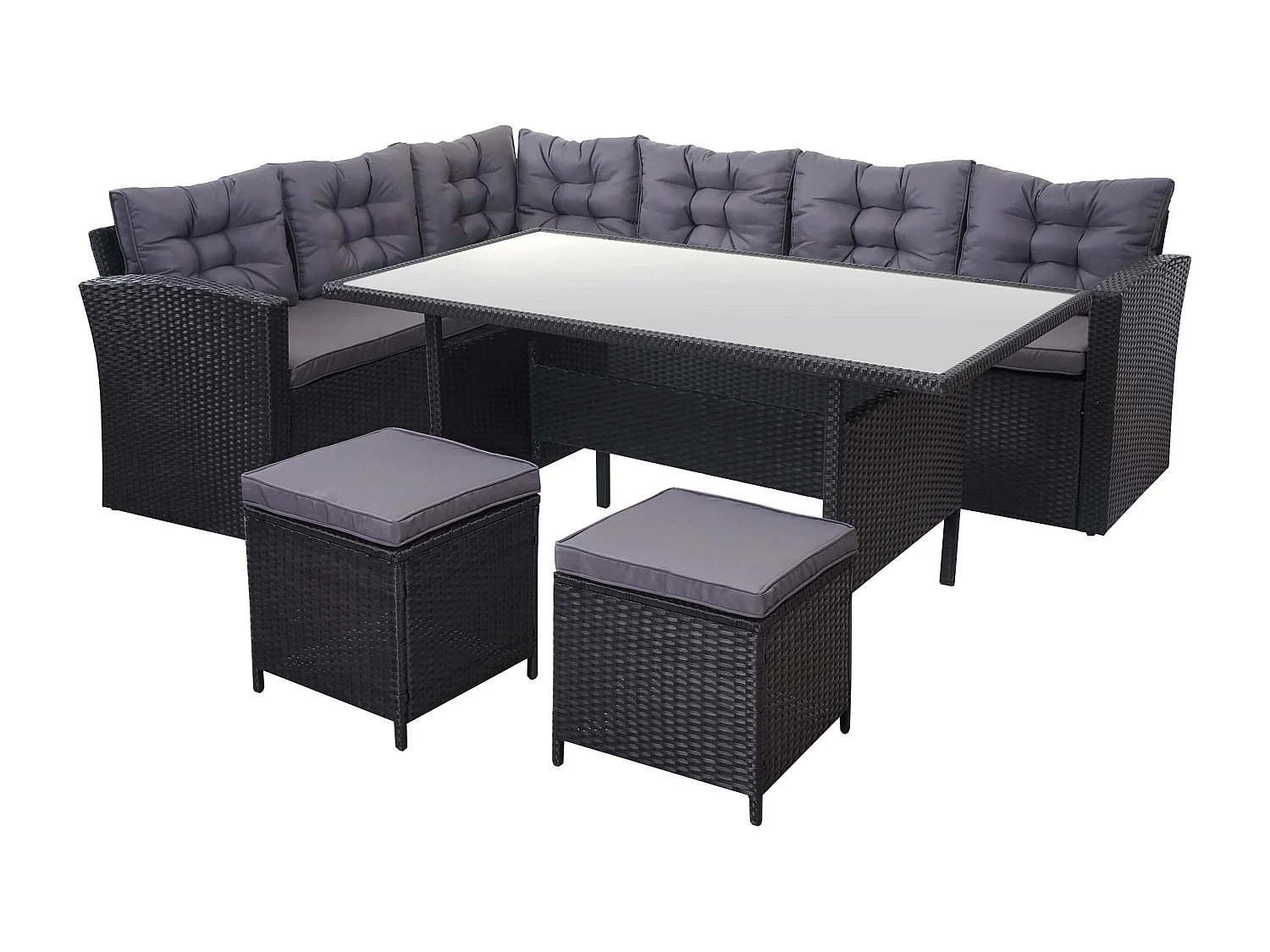 Ensemble complet de salon grise 42 x 178 x 74 cm 04_0003055