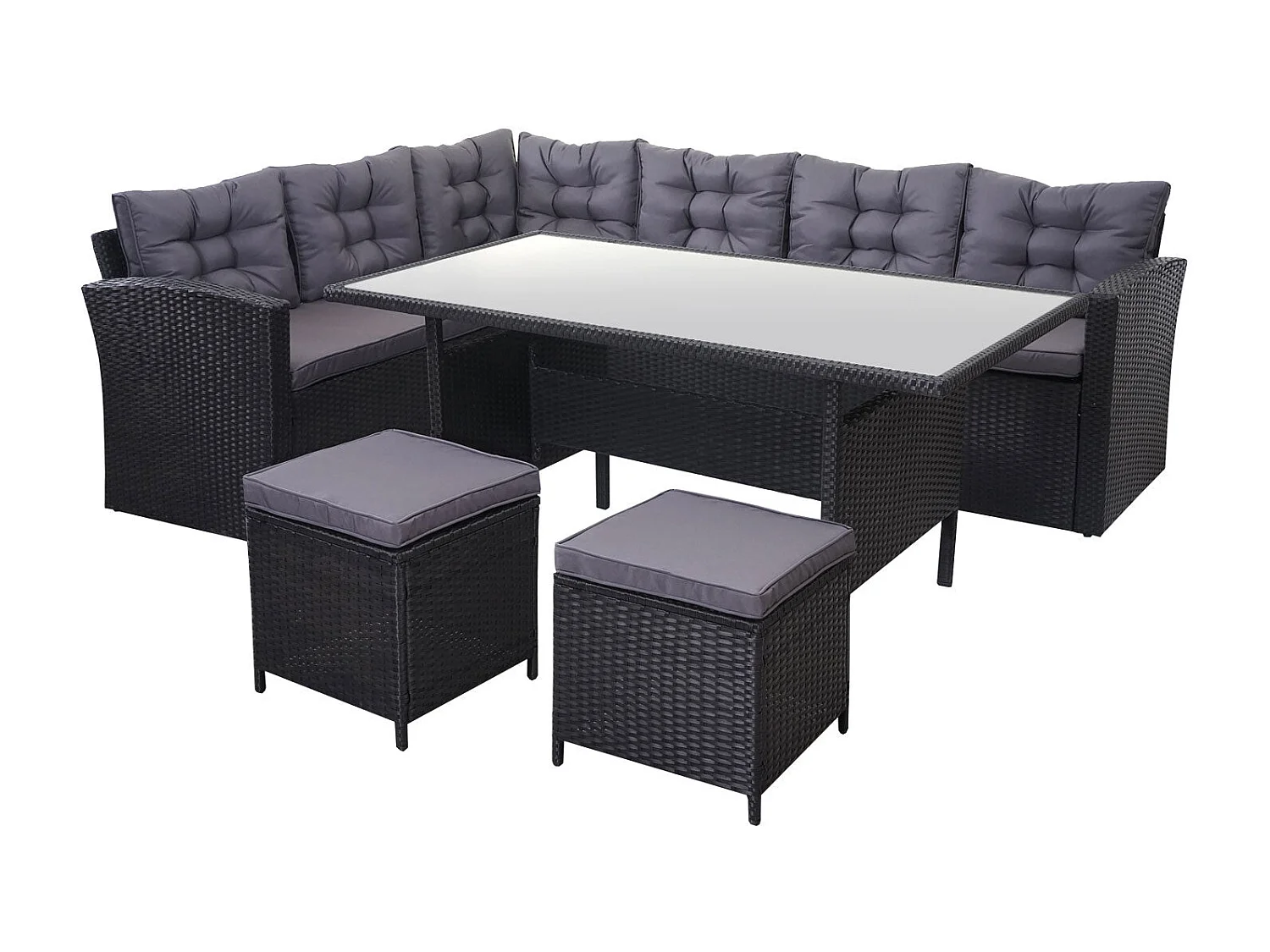 Ensemble complet de salon grise 42 x 178 x 74 cm 04_0003055