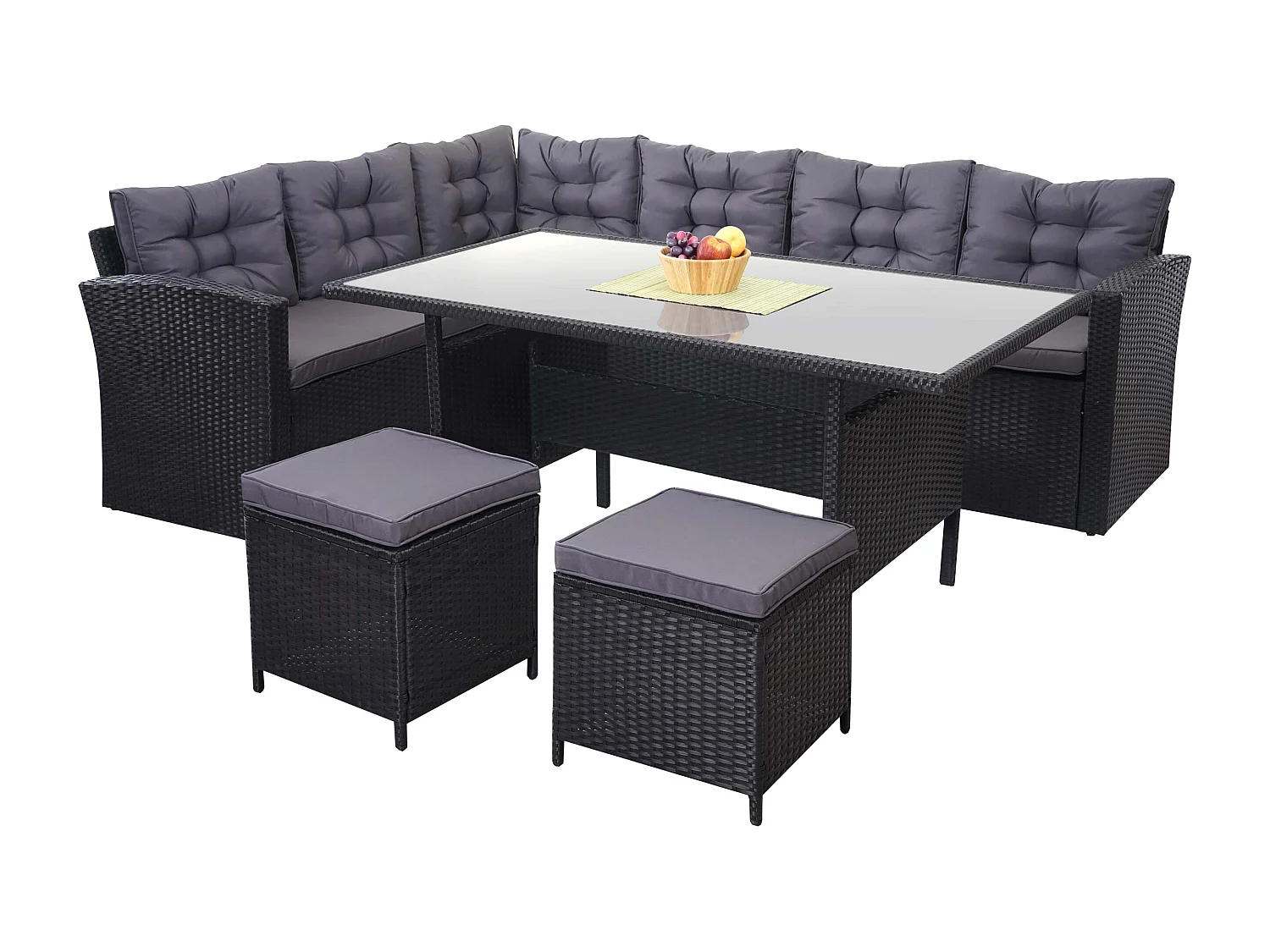 Ensemble complet de salon grise 42 x 178 x 74 cm 04_0003055