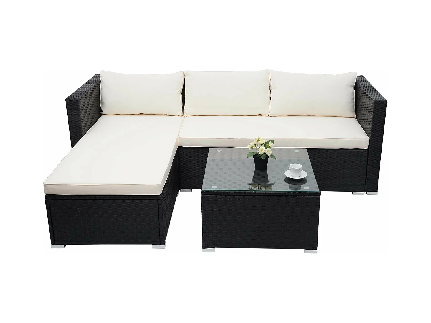 Salon de jardin pour crème 197 x 70 x 63 cm 04_0004216