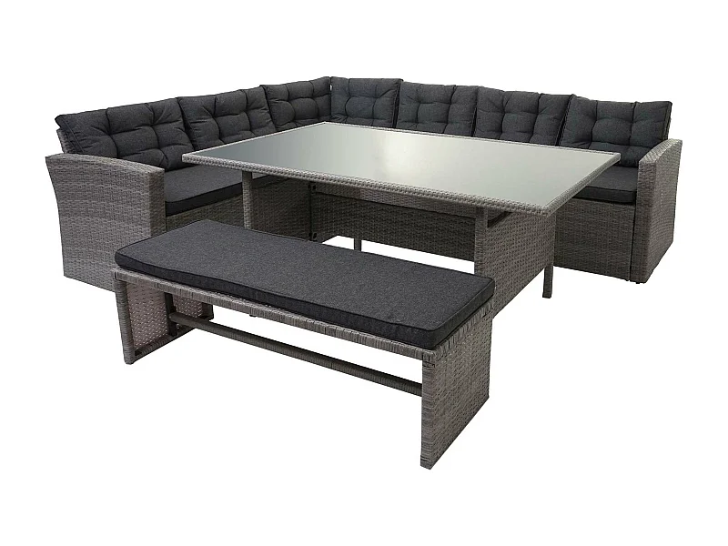 Ensemble complet de salon grise 242 x 74 x 178 cm 04_0003048