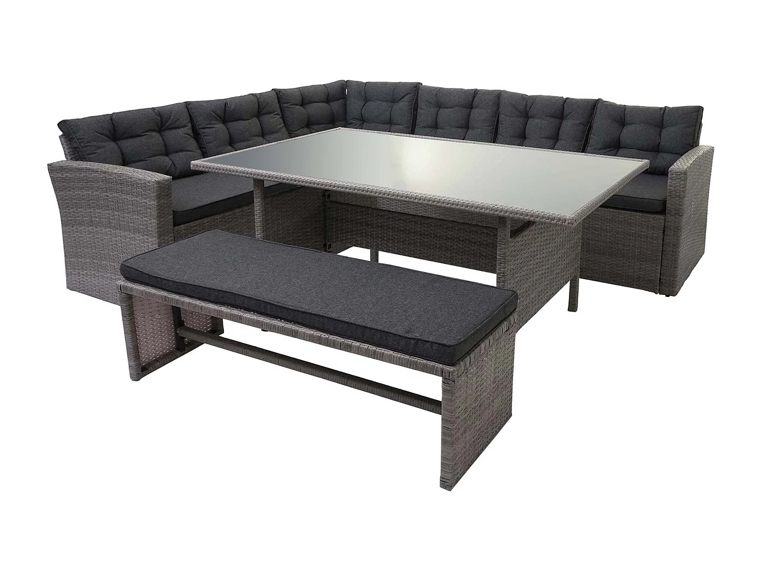 Ensemble complet de salon grise 242 x 74 x 178 cm 04_0003048