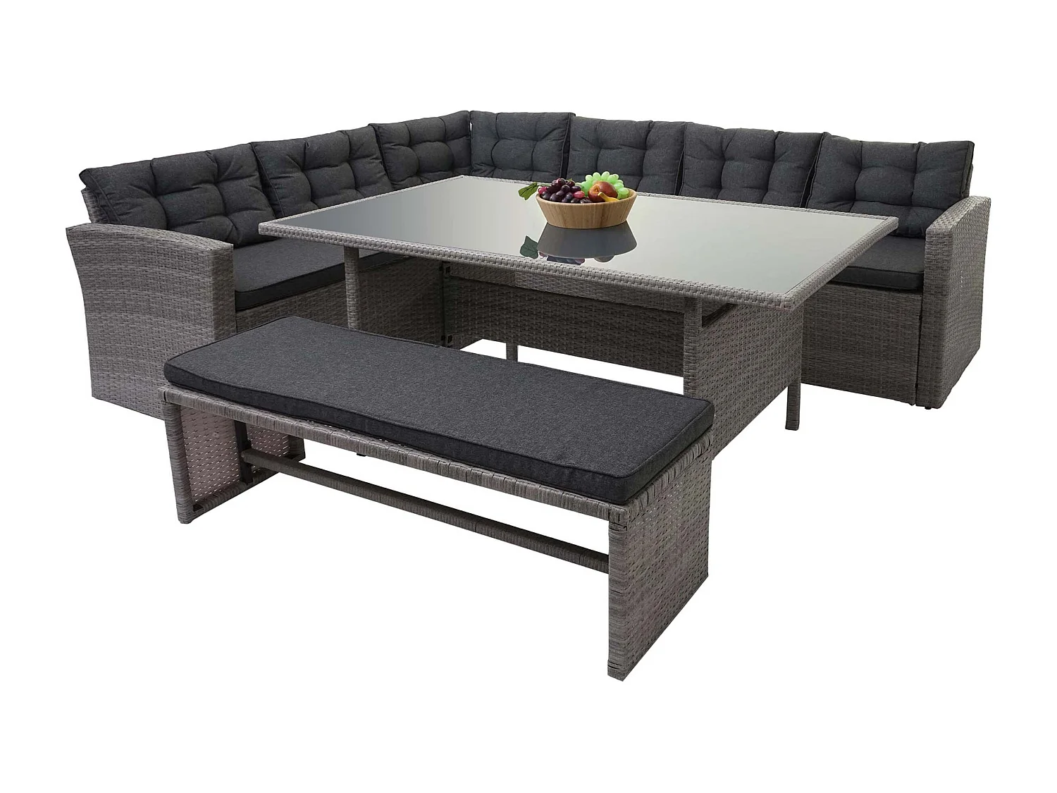 Ensemble complet de salon grise 242 x 74 x 178 cm 04_0003048