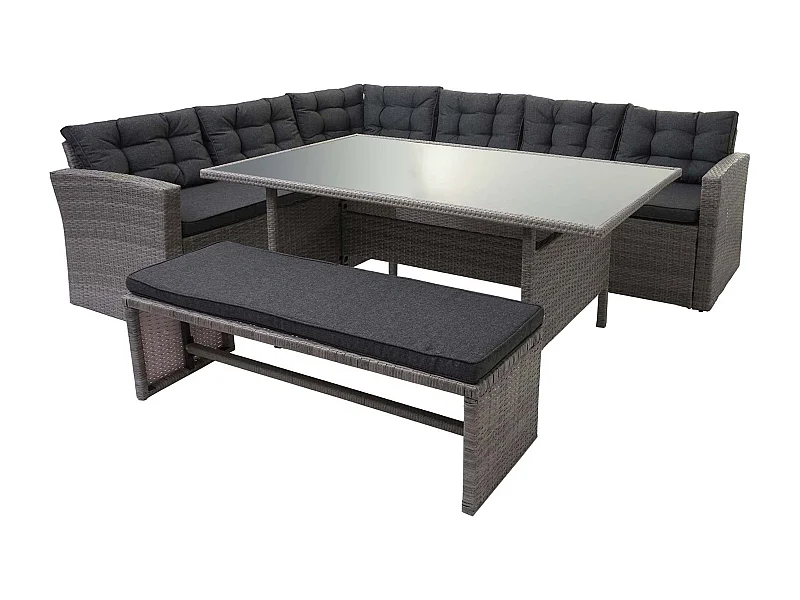 Ensemble complet de salon grise 242 x 74 x 178 cm 04_0003048