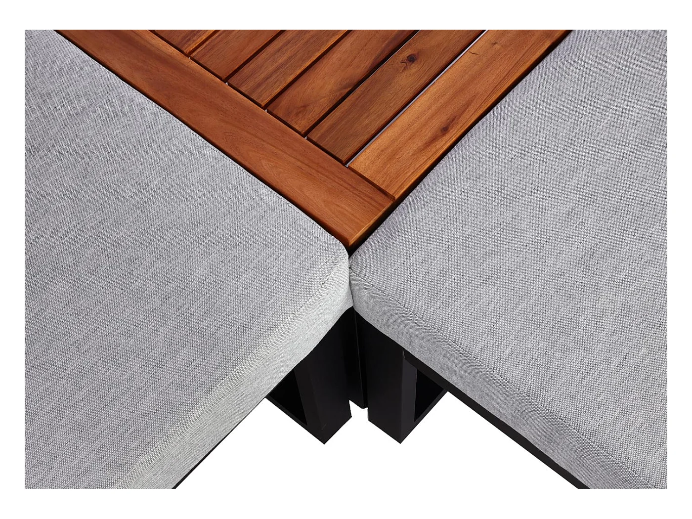 Salon de jardin canapés métal marron 67 x 58 x 192 cm 04_0008311