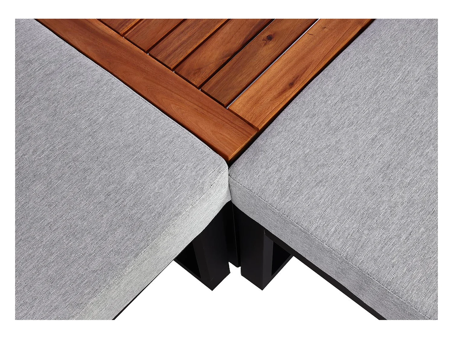 Salon de jardin canapés métal marron 67 x 58 x 192 cm 04_0008311