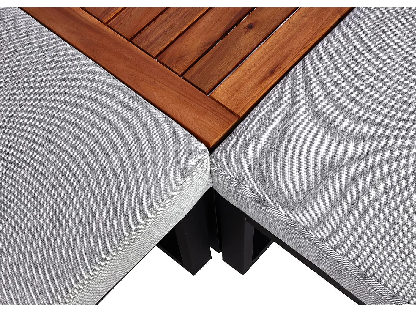 Salon de jardin canapés métal marron 67 x 58 x 192 cm 04_0008311