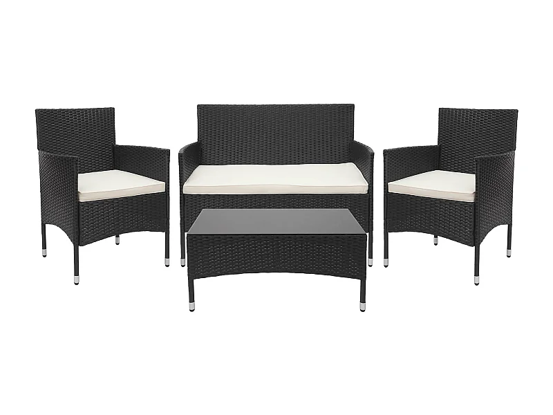 Salon de jardin balcon crème 59 x 58 x 85 cm 04_0004211