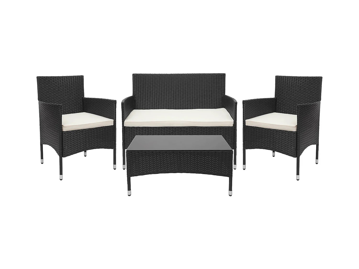 Salon de jardin balcon crème 59 x 58 x 85 cm 04_0004211