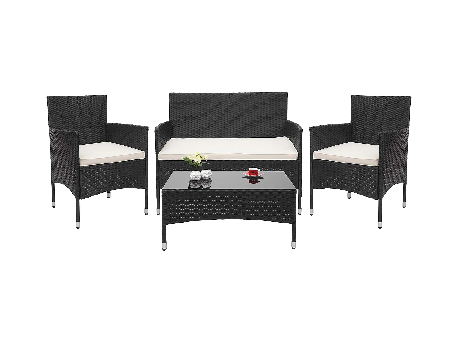 Salon de jardin balcon crème 59 x 58 x 85 cm 04_0004211