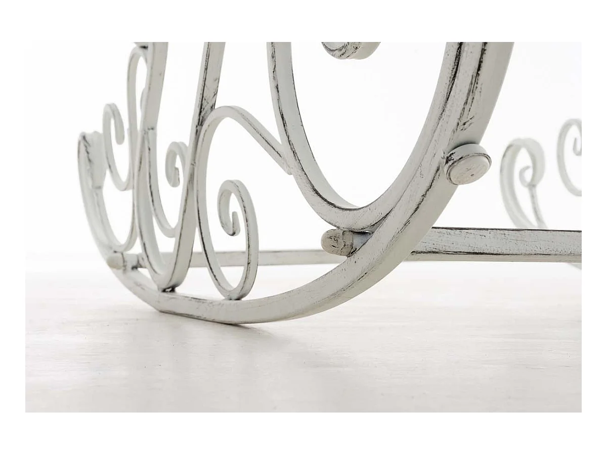 Chaise fauteuil à bascule blanche 56 x 90 x 94 cm MDJ10104