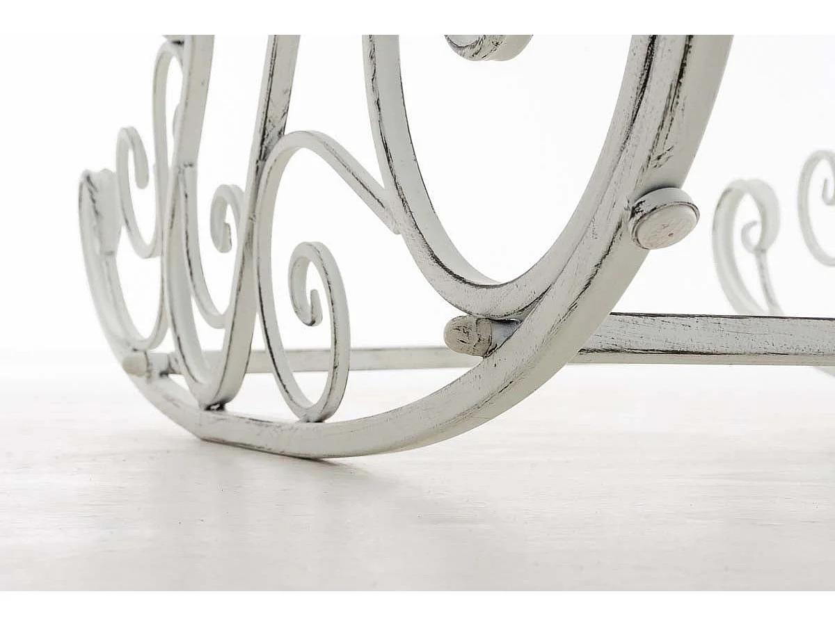 Chaise fauteuil à bascule blanche 56 x 90 x 94 cm MDJ10104