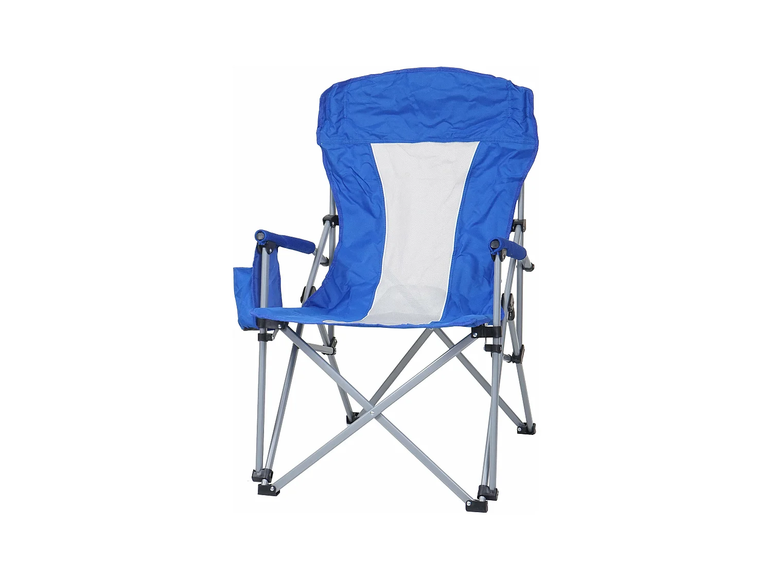 Chaise de camping pliable tissu bleue 19 x 16 x 86 cm 04_0006243