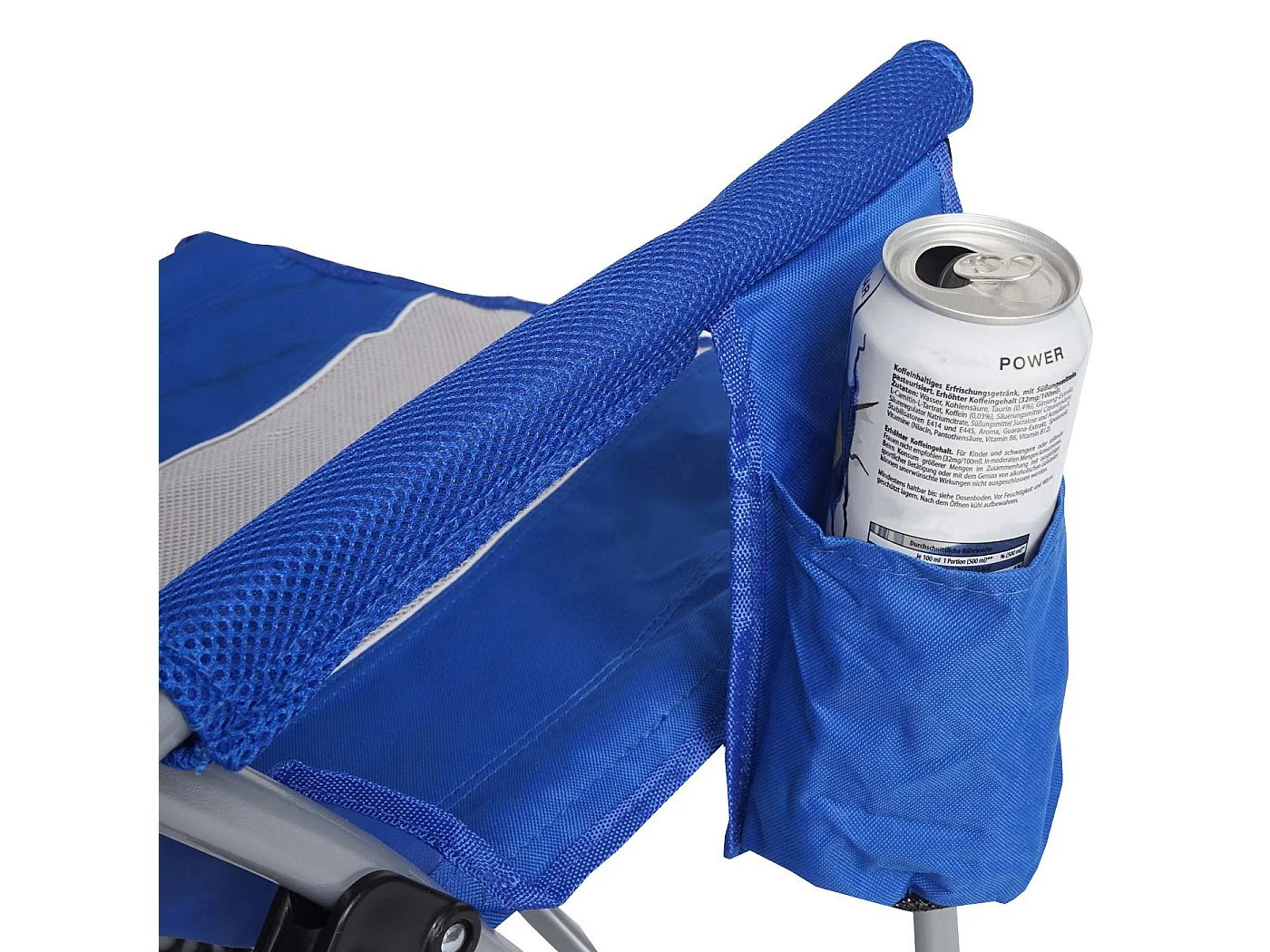 Chaise de camping pliable tissu bleue 19 x 16 x 86 cm 04_0006243