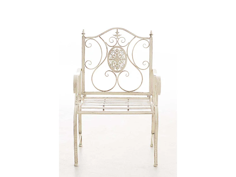 Chaise de jardin balcon métal crème 62 x 53 x 94 cm 10_0003025