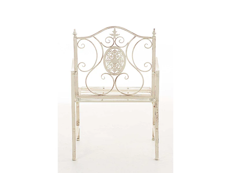 Chaise de jardin balcon métal crème 62 x 53 x 94 cm 10_0003025