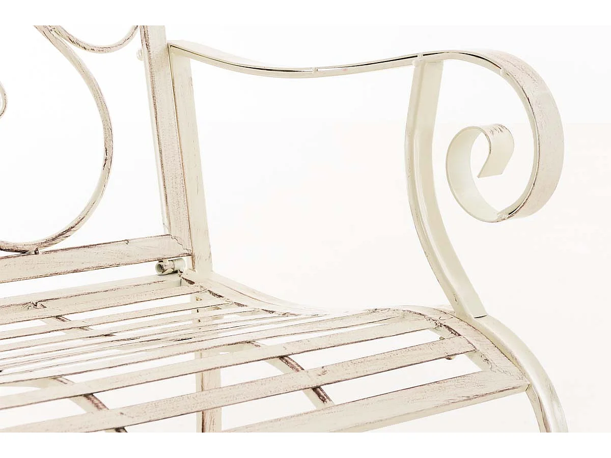 Chaise de jardin balcon métal crème 62 x 53 x 94 cm 10_0003025
