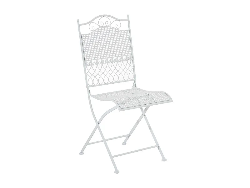 Chaise de jardin en blanche 41 x 50 x 91 cm MDJ10025