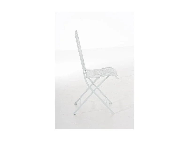 Chaise de jardin en blanche 41 x 50 x 91 cm MDJ10025