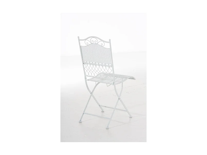 Chaise de jardin en blanche 41 x 50 x 91 cm MDJ10025
