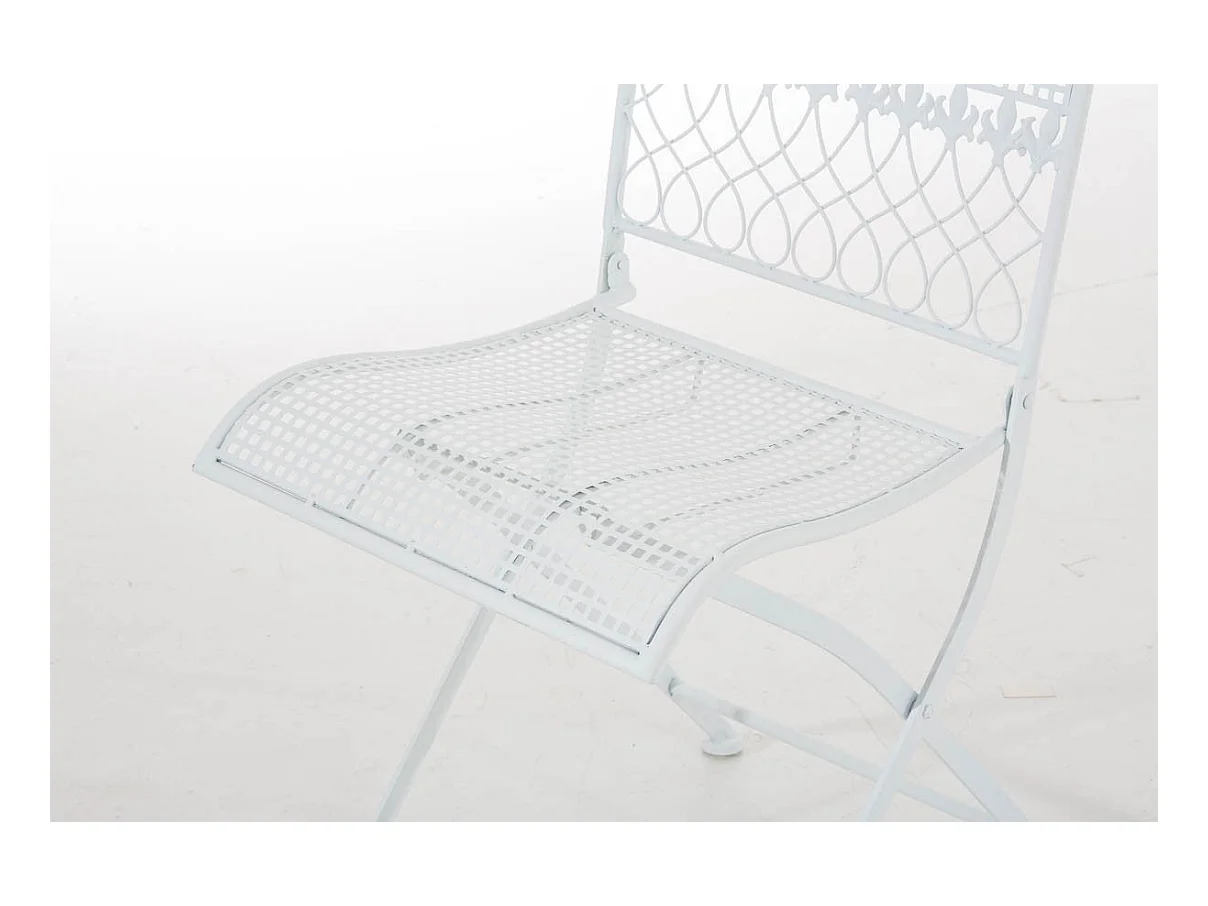 Chaise de jardin en blanche 41 x 50 x 91 cm MDJ10025