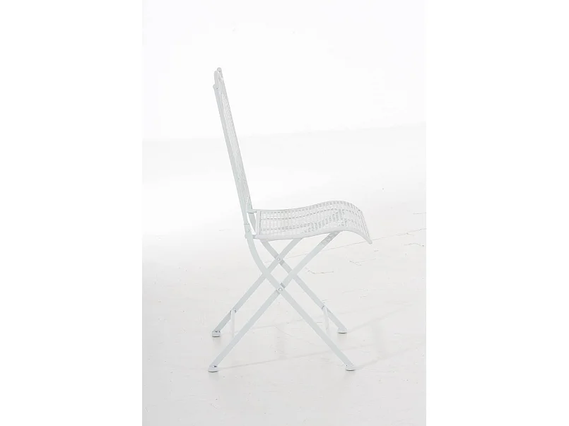 Chaise de jardin en blanche 41 x 50 x 91 cm MDJ10025