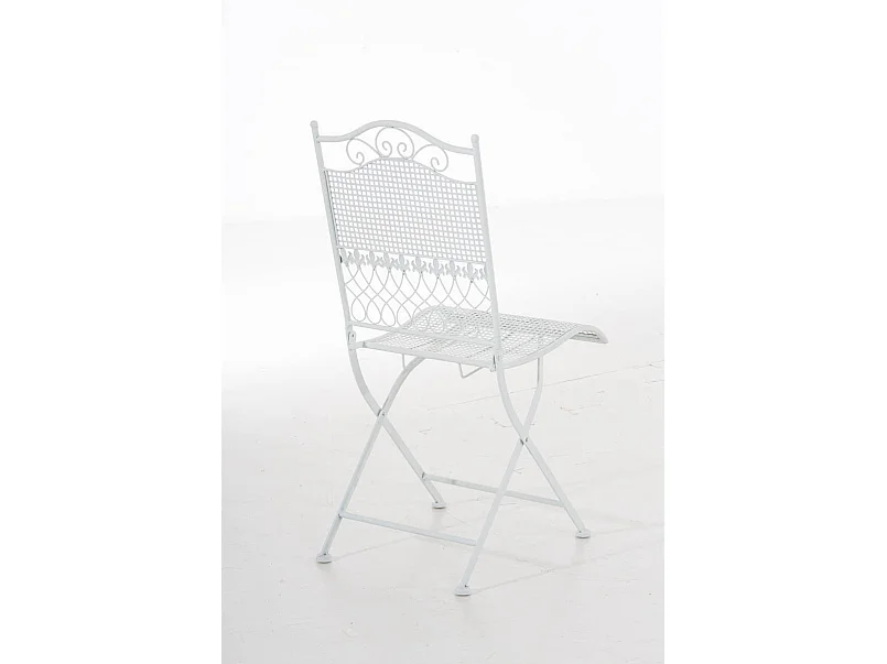 Chaise de jardin en blanche 41 x 50 x 91 cm MDJ10025