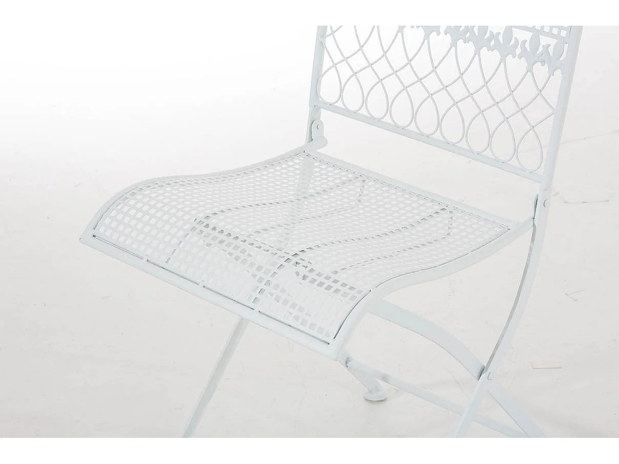 Chaise de jardin en blanche 41 x 50 x 91 cm MDJ10025