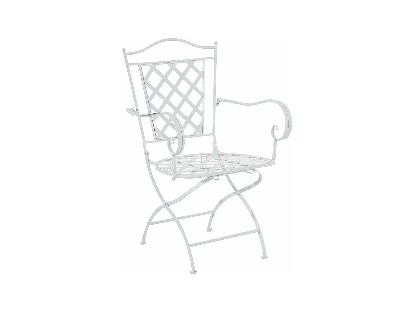 Chaise de jardin en blanche 56 x 51 x 93 cm MDJ10074