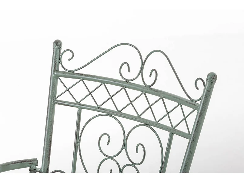 Chaise de jardin avec métal argentée 48 x 60 x 88 cm 10_0004004