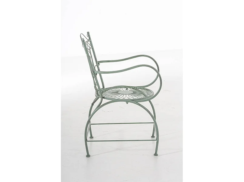 Chaise de jardin avec métal argentée 48 x 60 x 88 cm 10_0004004