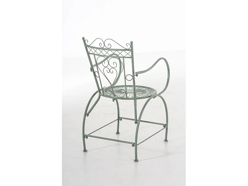 Chaise de jardin avec métal argentée 48 x 60 x 88 cm 10_0004004