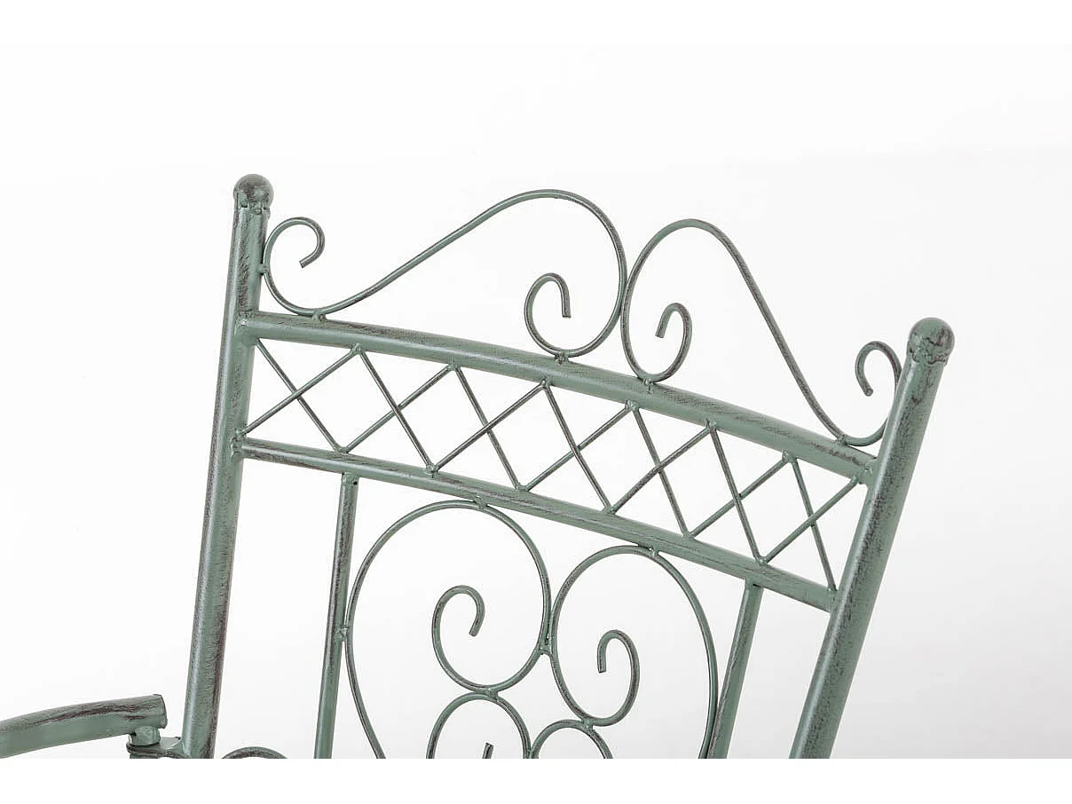 Chaise de jardin avec métal argentée 48 x 60 x 88 cm 10_0004004