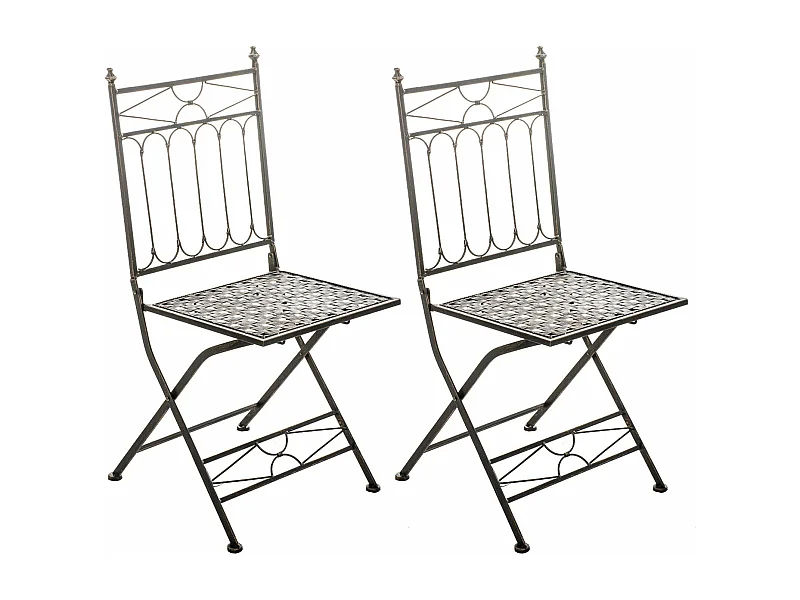 Lot de 2 chaises bronze 42 x 40 x 94 cm 10_0003130