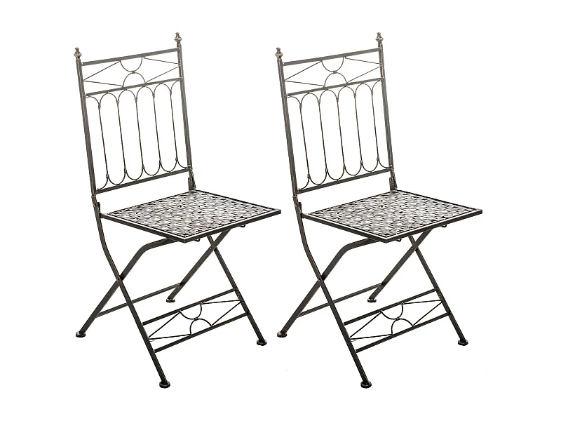Lot de 2 chaises bronze 42 x 40 x 94 cm 10_0003130
