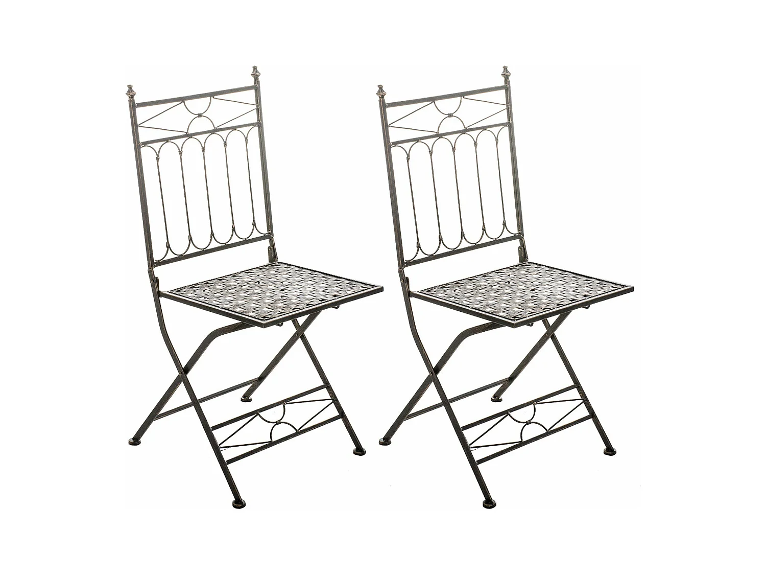 Lot de 2 chaises bronze 42 x 40 x 94 cm 10_0003130
