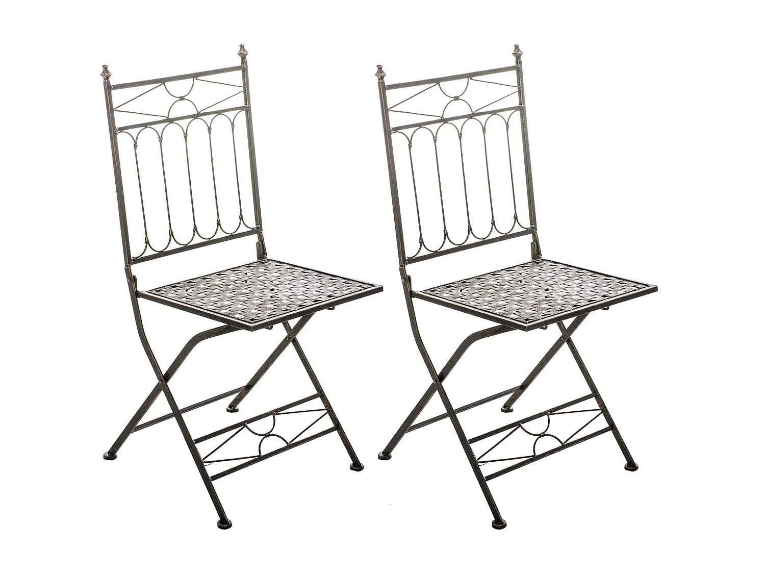 Lot de 2 chaises bronze 42 x 40 x 94 cm 10_0003130