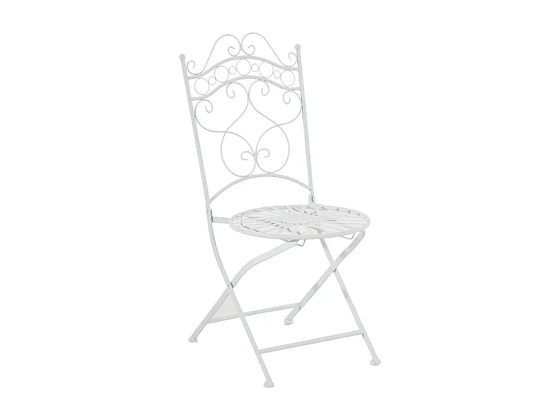 Chaise de jardin terrasse blanche 40 x 50 x 92 cm 10_0003006