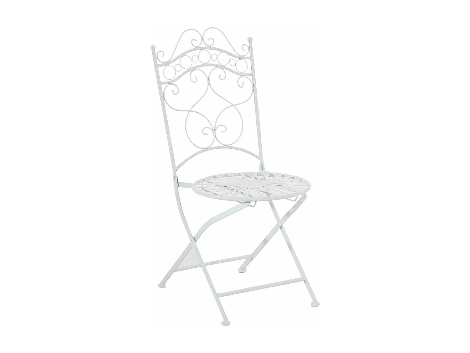 Chaise de jardin terrasse blanche 40 x 50 x 92 cm 10_0003006