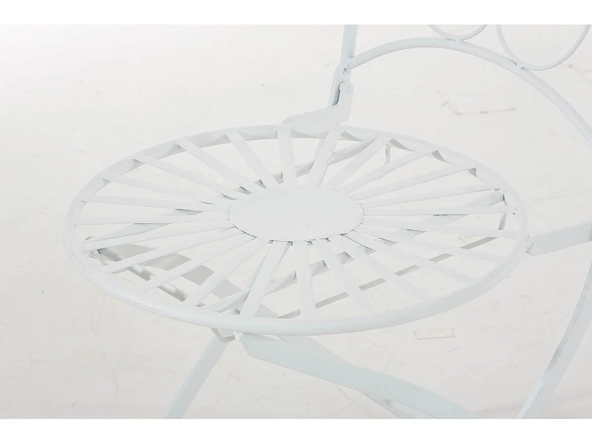 Chaise de jardin terrasse blanche 40 x 50 x 92 cm 10_0003006