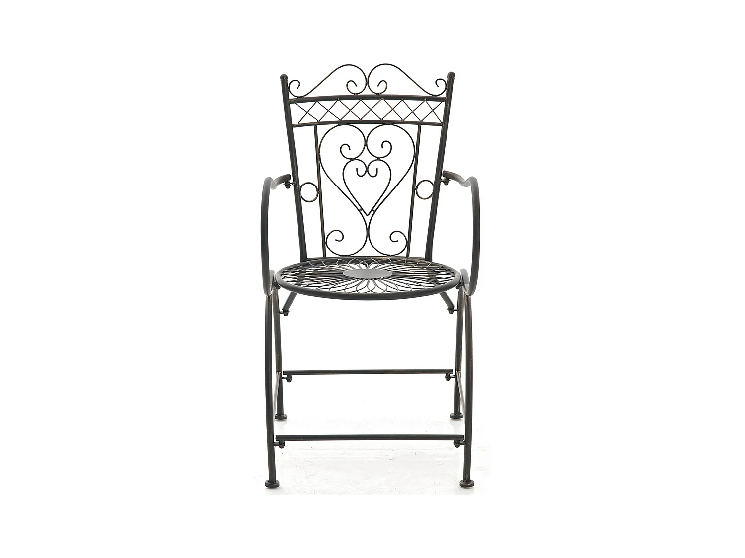 Lot de 2 chaises métal bronze 48 x 60 x 88 cm 10_0002866