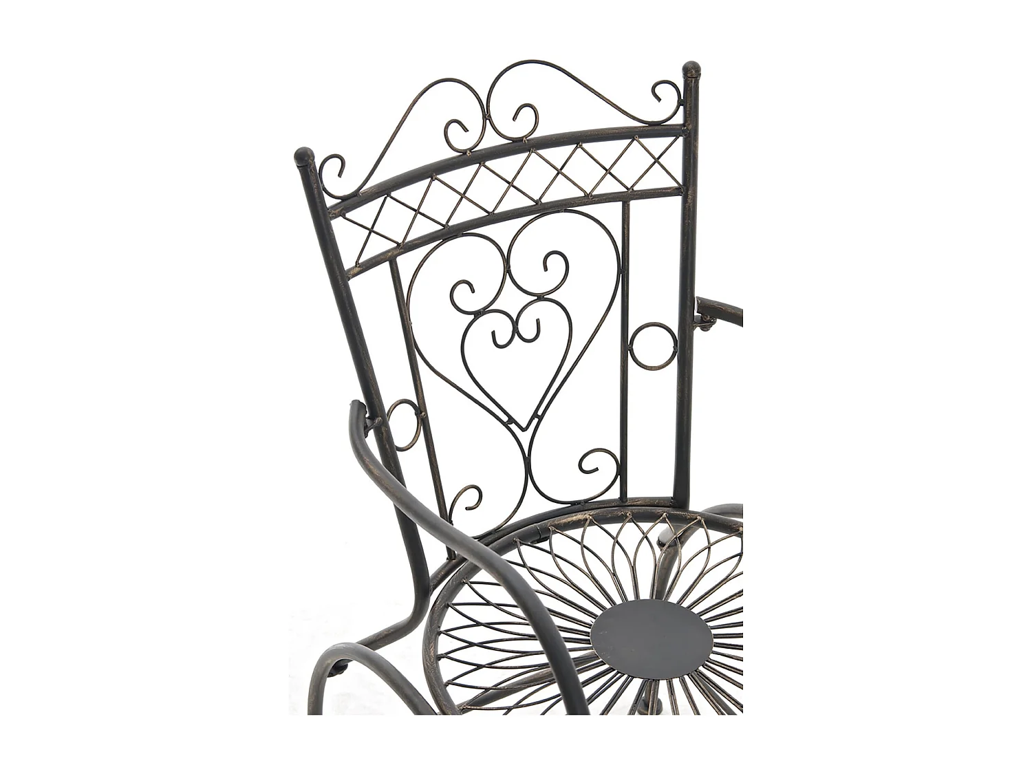 Lot de 2 chaises métal bronze 48 x 60 x 88 cm 10_0002866