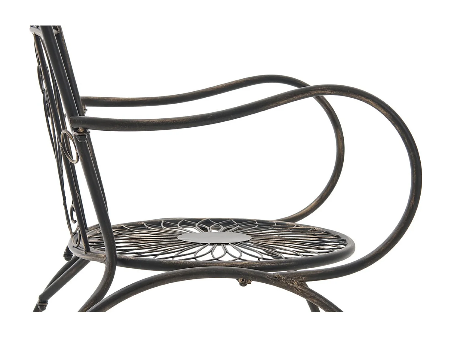 Lot de 2 chaises métal bronze 48 x 60 x 88 cm 10_0002866