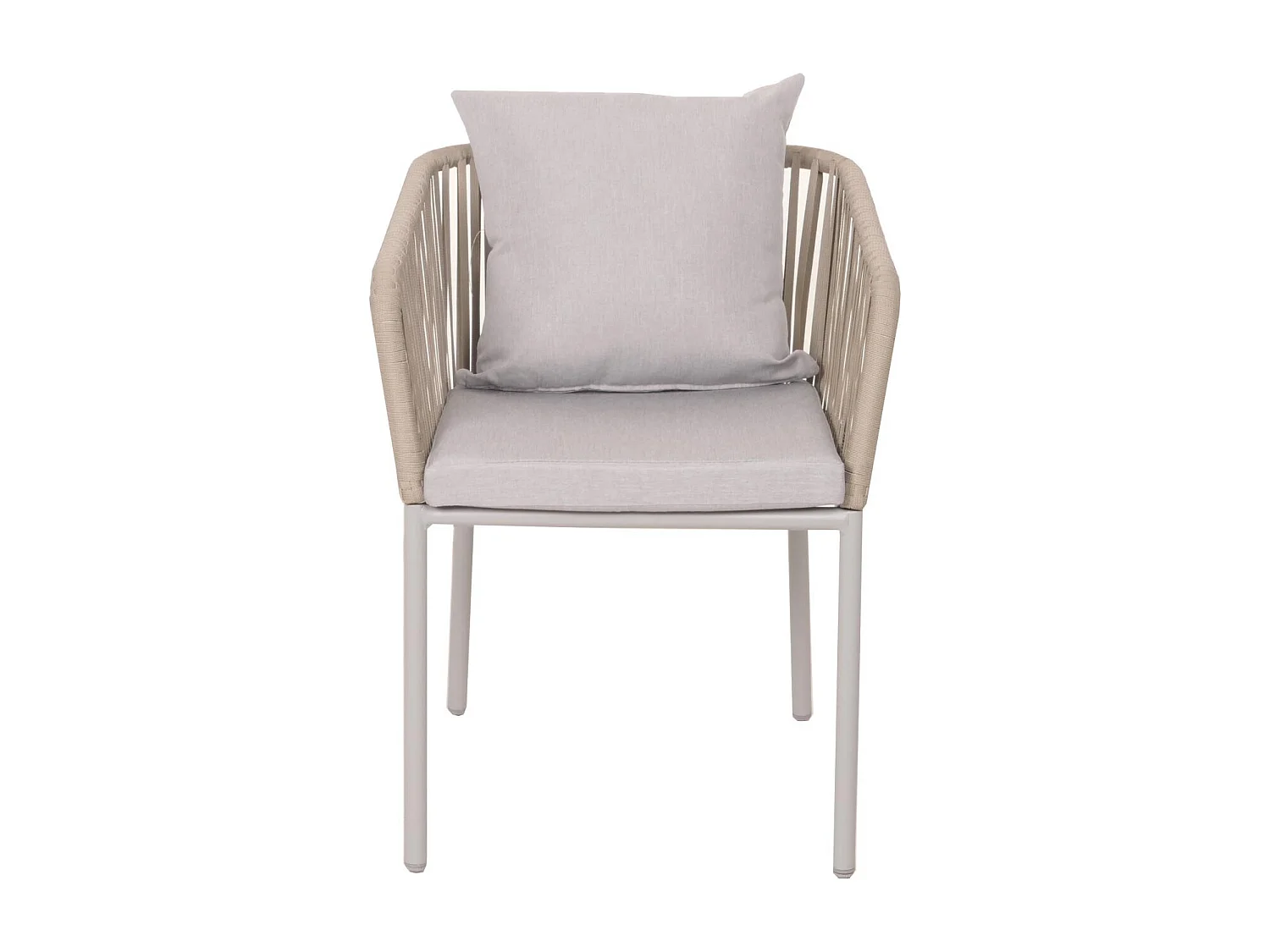 Lot de 2 chaises aluminium grise 58 x 45 x 65 cm 04_0007308