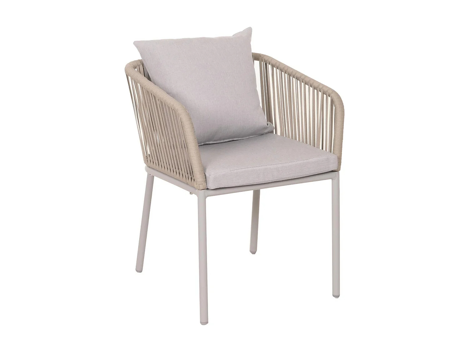 Lot de 2 chaises aluminium grise 58 x 45 x 65 cm 04_0007308