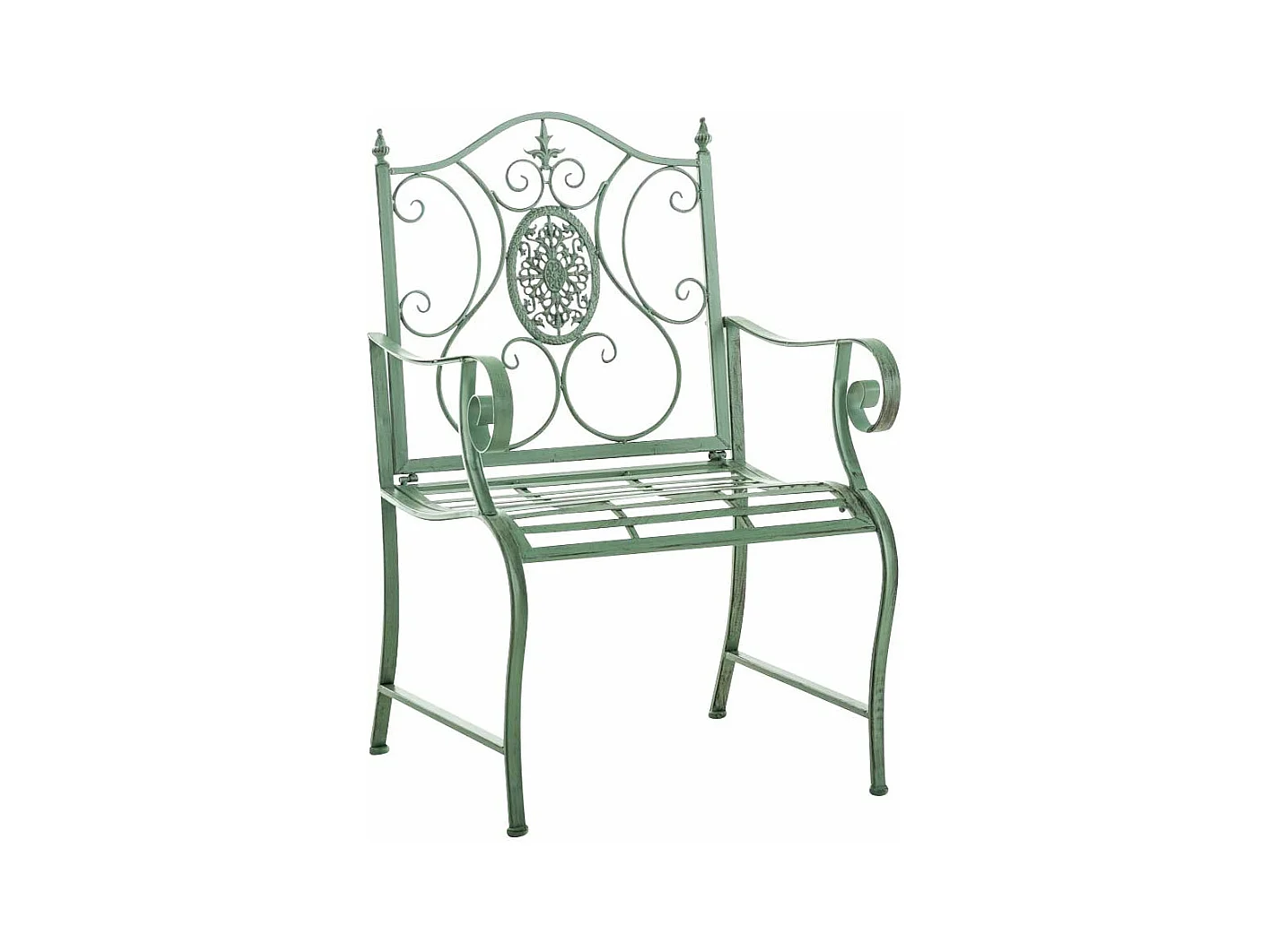 Chaise de jardin balcon métal argentée 62 x 53 x 94 cm 10_0003026