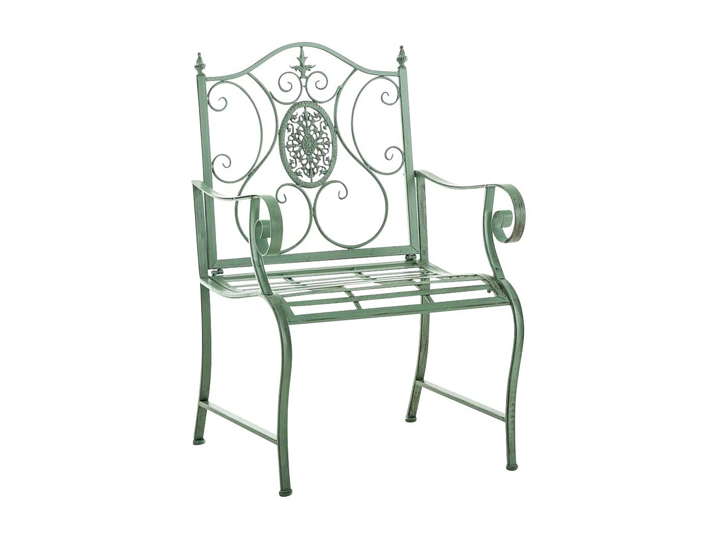 Chaise de jardin balcon métal argentée 62 x 53 x 94 cm 10_0003026