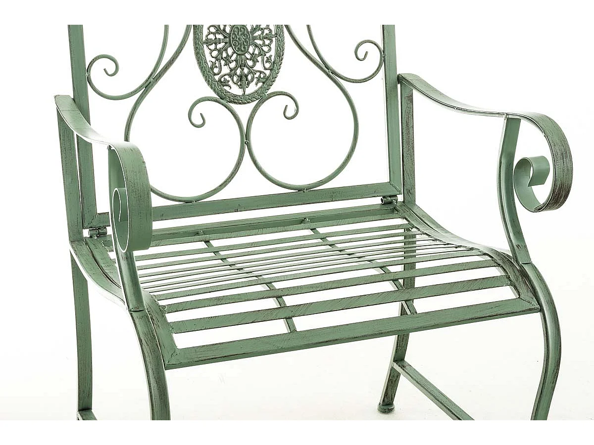 Chaise de jardin balcon métal argentée 62 x 53 x 94 cm 10_0003026