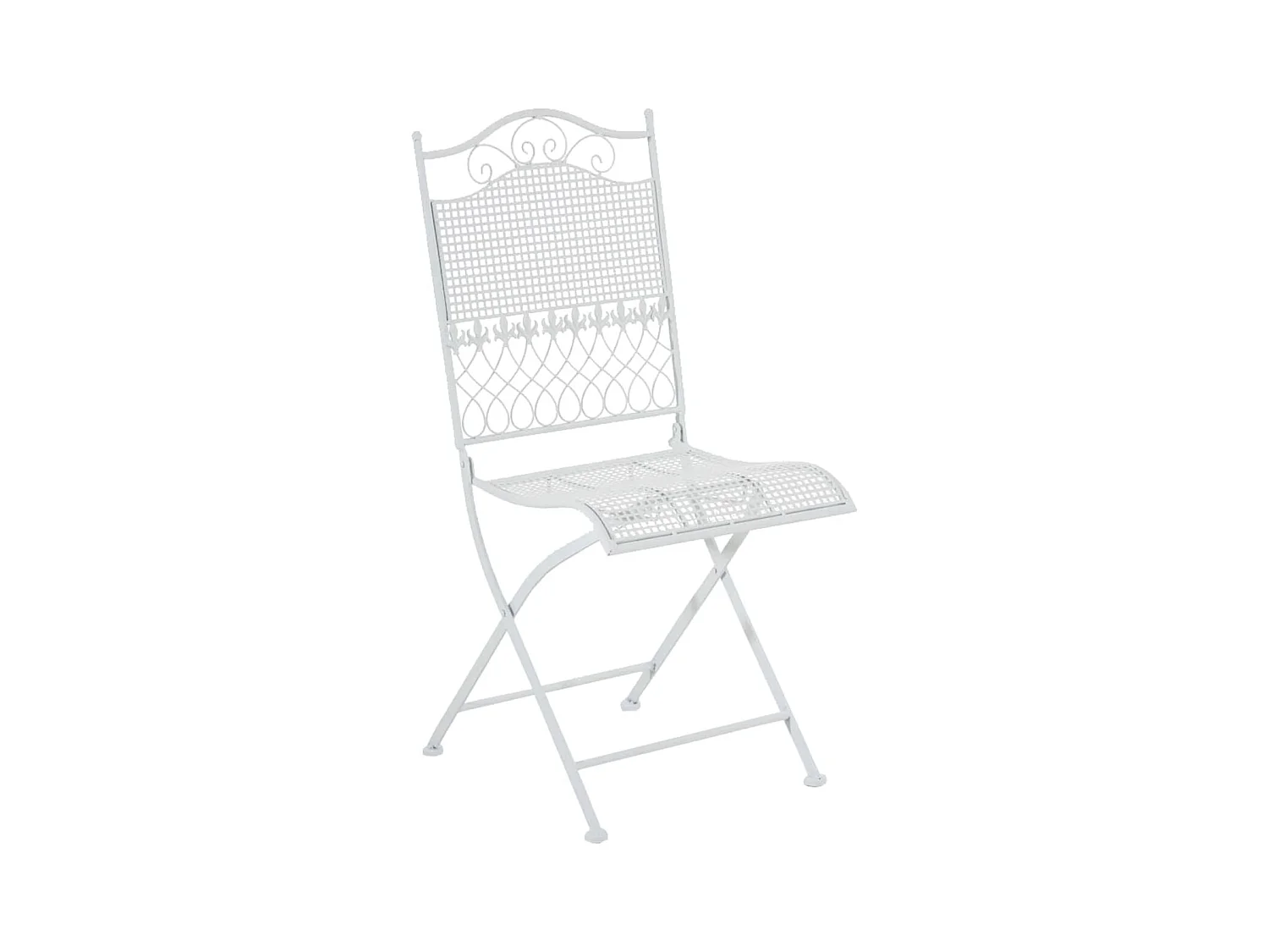 Lot de 2 chaises métal blanche 41 x 50 x 91 cm 10_0002838