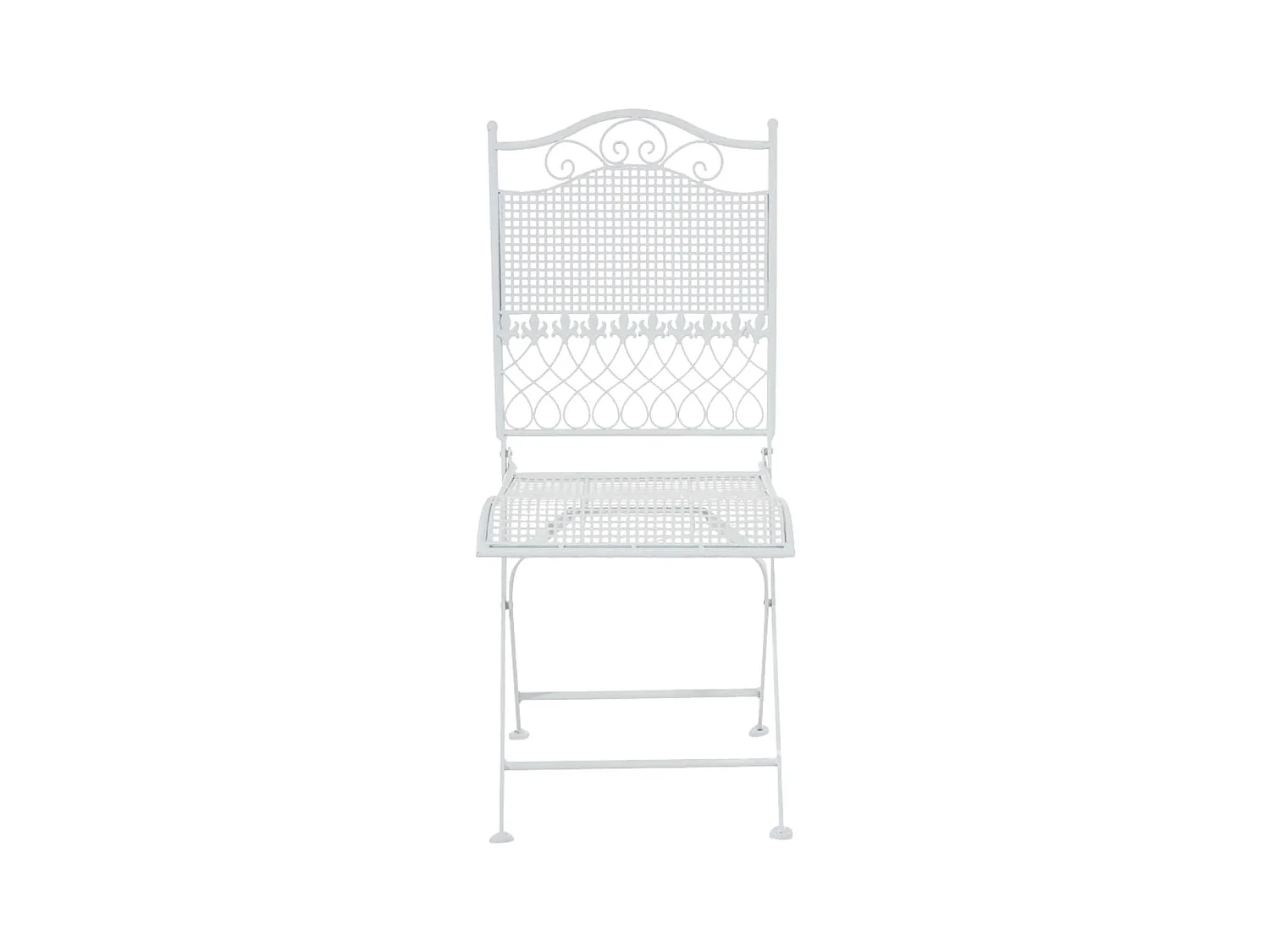 Lot de 2 chaises métal blanche 41 x 50 x 91 cm 10_0002838